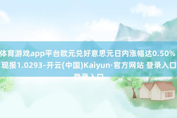 体育游戏app平台欧元兑好意思元日内涨幅达0.50% 现报1.0293-开云(中国)Kaiyun·官方网站 登录入口