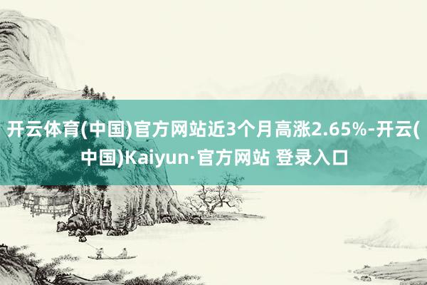 开云体育(中国)官方网站近3个月高涨2.65%-开云(中国)Kaiyun·官方网站 登录入口