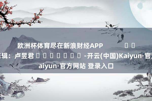 欧洲杯体育尽在新浪财经APP 包袱剪辑:卢昱君 -开云(中国)Kaiyun·官方网站 登录入口
