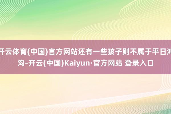 开云体育(中国)官方网站还有一些孩子则不属于平日鸿沟-开云(中国)Kaiyun·官方网站 登录入口