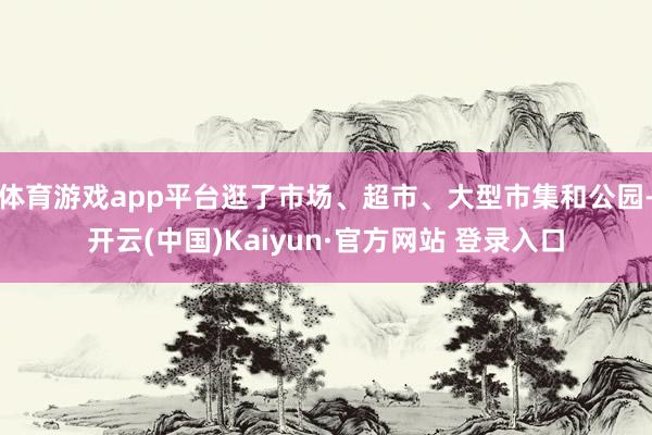 体育游戏app平台逛了市场、超市、大型市集和公园-开云(中国)Kaiyun·官方网站 登录入口