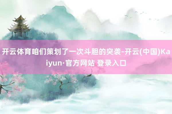 开云体育咱们策划了一次斗胆的突袭-开云(中国)Kaiyun·官方网站 登录入口