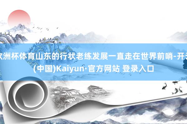 欧洲杯体育山东的行状老练发展一直走在世界前哨-开云(中国)Kaiyun·官方网站 登录入口
