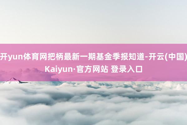 开yun体育网把柄最新一期基金季报知道-开云(中国)Kaiyun·官方网站 登录入口