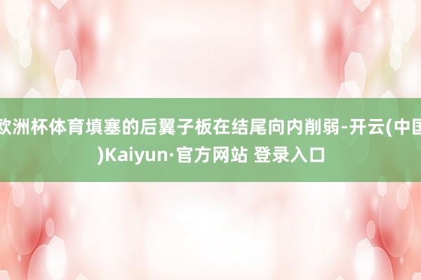 欧洲杯体育填塞的后翼子板在结尾向内削弱-开云(中国)Kaiyun·官方网站 登录入口