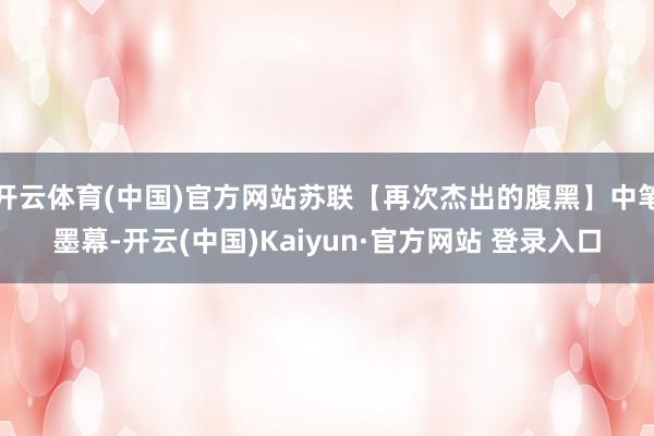 开云体育(中国)官方网站苏联【再次杰出的腹黑】中笔墨幕-开云(中国)Kaiyun·官方网站 登录入口