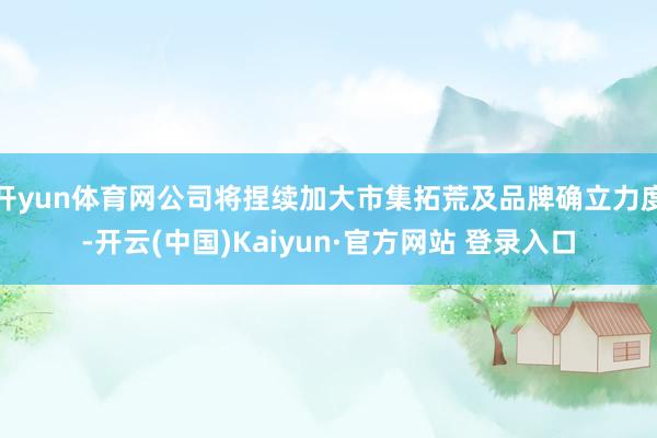 开yun体育网公司将捏续加大市集拓荒及品牌确立力度-开云(中国)Kaiyun·官方网站 登录入口
