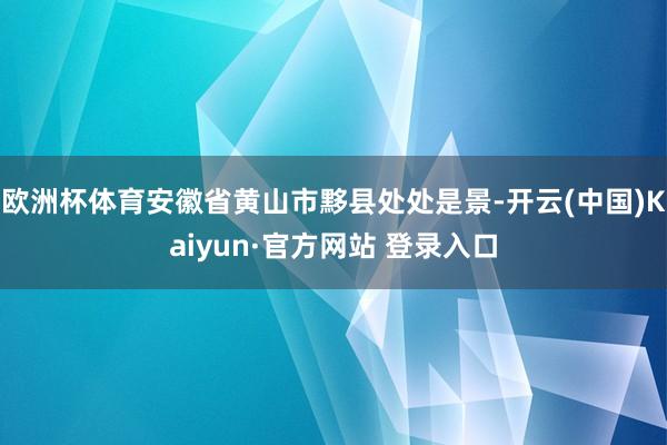 欧洲杯体育安徽省黄山市黟县处处是景-开云(中国)Kaiyun·官方网站 登录入口