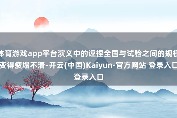 体育游戏app平台演义中的诬捏全国与试验之间的规模变得疲塌不清-开云(中国)Kaiyun·官方网站 登录入口