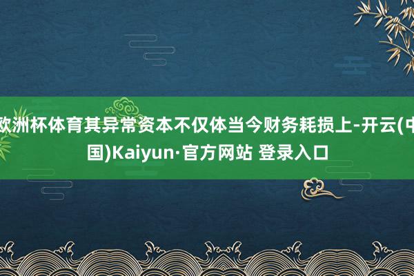 欧洲杯体育其异常资本不仅体当今财务耗损上-开云(中国)Kaiyun·官方网站 登录入口