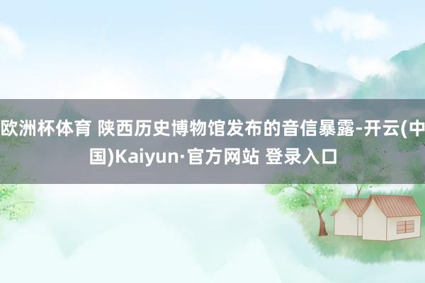 欧洲杯体育 陕西历史博物馆发布的音信暴露-开云(中国)Kaiyun·官方网站 登录入口