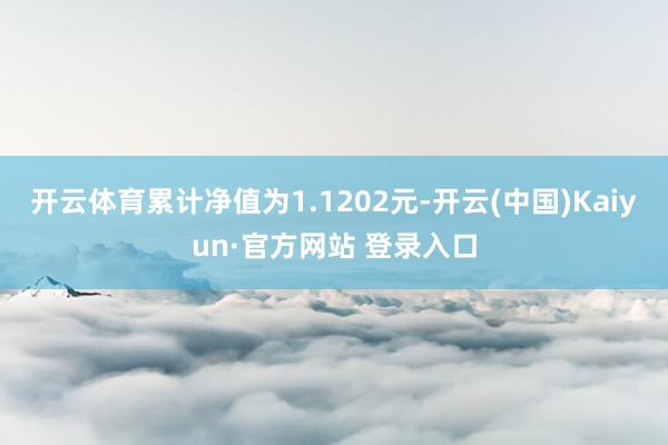 开云体育累计净值为1.1202元-开云(中国)Kaiyun·官方网站 登录入口